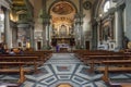 Interior of church San Marco Facade in Florence, Italy Royalty Free Stock Photo